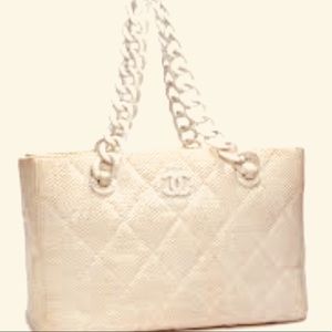 Authentic Chanel Woven Straw Bag